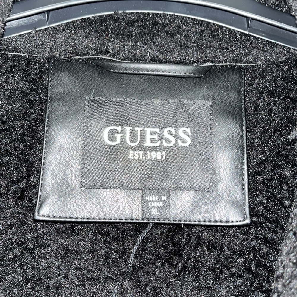 Guess Vegan Leather Biker Coat. - Picture 7 of 7